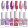 Esmalte de Uñas Luminoso Más Vendido Transfronterizo, Popular Set de 6 Colores con Purpurina para Manicura, Sin Hornear, Secado Rápido, No se Despelleja, Venta al por Mayor de Fábrica