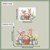 Fun-f525 Nordic Easter Egg Bunny Varanda Vidro Janela Fundo Embelezamento Adesivos Decorativos para Janelas Atacado