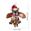 Decoraciones Navideñas de Animales, Nuevos Adornos Navideños de Madera Transfronterizos, Adornos Colgantes Navideños de Gato en Taza de Té Negra
