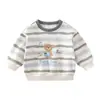 Sudadera Infantil Estilo Primavera y Otoño Chaqueta Niños Niñas Manga Larga Camiseta Rayada Ropa Interior para Bebé Top para Bebés Niñas