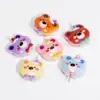 Oso con Cabeza de Oso Pintado en Acrílico, Sombrero de Lazo, Llavero con Agujero Recto para Manualidades, Accesorios de Joyería, Colgante, Venta al por Mayor
