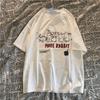 Camiseta de Manga Corta con Cuello Redondo de Algodón Puro Estilo Nuevo Verano 2026 con Estampado de Dibujos Animados de Conejo Estilo Harajuku Suelto Bf para Hombres y Mujeres