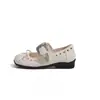 Primeiro Encontro com os Sapatos Mary Jane Tachados da Temporada para Mulheres, Verão 2026 Sapatilhas Rasas Planas Retrô Francesas, Sapatos Pequenos de Couro
