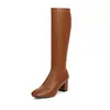 Botas Longas 2020 outono e inverno novas botas altas até o joelho finas botas de cavaleiro coreanas botas infantis tamanho grande 48