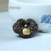Ping An Ruyi Lock Madera Oscura Pegatina Oro Sha Cinco Escrituras diy Texto Accesorios para Jugar Joyería Llavero Colgante para Bolso