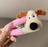 Horquilla de pelo con forma de burbuja de cachorro de peluche de dibujos animados para mujer, novedad de 2024, con flequillo lateral y clip en la parte trasera de la cabeza.