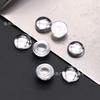Zircón blanco plano liso redondo de 4 mm a 8 mm piedra desnuda zircón acabado se puede usar como DIY de joyería