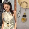 Colar de Miçangas Florais Estilo Boêmio Novo 2025 para Mulheres, Novo Estilo Chinês Estilo Nacional Corda de Couro Colar de Miçangas Estilo Étnico