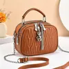 Bolso Cruzado de un Hombro Bajo el Brazo Textura de Nicho para Mujer Nuevo Retro Versátil Bolso de Hombro Estilo Coreano Estilo Ins Bolso de Mano