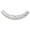 Plata Pura 999 Tubo Curvo Martillado Estilo Antiguo 3D Medio Pulsera Accesorios para Joyería de Plata DIY