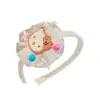 Tiara de Cabelo Infantil, Orelhas de Coelho de Princesa, Acessórios de Cabelo de Orelhas de Gato, Tiaras Dentadas Antiderrapantes para Meninas, Grampos de Cabelo de Renda Fofa, Tiaras de Coroa