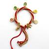 Pulseira de Mão do Deus da Riqueza de Cinco Vias Estilo Xizang Colorida Pulseira de Mão Tecida à Mão Estilo Étnico Thangka Ornamento Xizang Pulseira