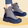 Nuevos Zapatos de Algodón de Invierno para Mujer con Forro Polar Espesado Botas Martin Nueva Suela Gruesa Aumentada Botas de Nieve para Mujer Botas Cálidas de Moda
