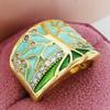 Amazon creativo transfronterizo nuevo Europeo y Americano accesorios de flores de árbol de goma de gota anillo retro tendencia de moda para mujer r5859