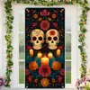 Decoração de Bandeira para Porta Dia dos Mortos Mexicano Transfronteiriço Decoração de Entrada 90*180cm Bandeira de Porta Exportação Transfronteiriça