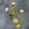 Flores Artificiales de Peonía de 4 Cabezas en Colores Otoñales Más Vendidas de Amazon para Decoración del Hogar y Bodas, Adornos de Flores Falsas Transfronterizos al por Mayor
