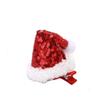 Decoraciones Navideñas Nuevas Transfronterizas Sombrero Pequeño de Lentejuelas Rojas Vestido de Falda de Gasa Tocado Pinza para el Cabello Navideña de Pico Decoración