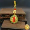 Nueva Marea Nacional Pequeños Regalos Llavero Exquisito Estilo Antiguo Calabaza Segura Colgante para Llavero de Coche Unisex Fortuna y Prosperidad