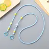 Bolso Bandolera Nuevo con Cadena de Cuentas de Vidrio Cadena de Repuesto Cadena Colorida Estrella de Cinco Puntas Correa para Teléfono Móvil Cadena Colgante Anticaída