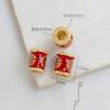 Colgante de ábaco de garra de gato de estilo chino dorado antiguo Fa Ya, accesorios hechos a mano, pulsera, pendientes, collar, accesorios.