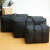 Saco de mudança de pano Oxford reforçado Preto resistente à sujeira Respingos de água Grande Duffel Bolsa Roupas domésticas Armazenamento de colcha Bolsa