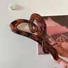 Presilha de Cabelo Elegante Preta Fosca em Formato de Coração Grande para Mulheres, Acessório de Cabelo Clip Tubarão Casual de Alta Moda