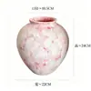 Vaso de Flores Cerâmico, Ornamento para Arranjo de Flores, Vaso de Cerâmica Estilo Creme de Nicho de Luxo, Ornamento de Vaso Cerâmico Criativo Pintado à Mão