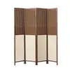 Biombo de madera maciza y ratán de papel estilo chino para sala de estar, entrada de hotel, fondo plegable para comedor, pared divisoria móvil para viviendas de alquiler