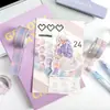 Série Época Xadrez Papel Washi + PET Material Duplo Fita Adesiva Aderente Caixa Conjunto de Fitas Adesivas Decorativas para Diário Planejador Transfronteiriço Caixa