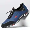 Tênis Casuais Esportivos Masculinos para Primavera e Outono, Respiráveis, Leves, Versáteis, Tênis com Solado Macio, Sapatos Masculinos de Cano Baixo Slip-On Estilo Britânico