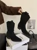 Botas Vaqueras Western Melard para Mujer 2026 Nuevo Otoño Suela Gruesa Botas Martin Marrón Británico