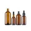 Botellas de Aceite Esencial Marrones en Stock 5ml-30ml Botellas Dispensadoras de Aceite Esencial Botellas de Vidrio Transparente Marrón con Gotero Botellas de Esencia