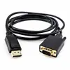 Cabo de conversão DP para VGA de 1,8 m adaptador displayport para vga cabo de monitor de computador HD