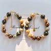Pulsera de Perlas de Cristal Falso de Alta Calidad de 12 mm Guofeng Vintage Maillard