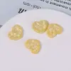 Novos Brincos de Resina com Formato Especial de Coração Coração de Pêssego, Presilha de Cabelo, Adesivo para Capa de Celular, Joias DIY com Textura de Ondas de Água Rachada Semi-Transparente