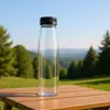 Envase 330ml Plástico PET Transparente Desechable con Tapa Leche Desayuno Té de Leche Bebida Jugo de Fruta Botella Vaso para Bebida Fría
