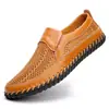 Sandálias de Verão Transfronteiriças Amazon Sapatos de Malha Respirável Masculinos Tamanho Grande 50 Slip-On Confortável de Couro Sapatos de Pai