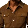 Camisa de Pana Independiente Transfronteriza 2026 para Hombre, Chaqueta Holgada de Moda Estilo Americano, Nueva Camisa Casual de Botones