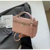 Bolsa Pequena de Caixa Simples de Nicho Portátil Feminina 2024 Novo Estilo Coreano Popular Versátil Bolsa Transversal Bolsa Pequena para o Trabalho