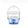Una generación de vaporera de huevos de doble capa multifuncional, cocedor de huevos con apagado automático, máquina de desayuno, electrodomésticos pequeños de doble capa, regalo