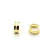 Kuaishou Transmissão Ao Vivo Nova Argola de Orelha Dupla Camada Prata S925 Cruzada Simples Personalidade Buraco Sem Fundo Joia de Orelha para Meninos e Meninas
