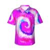 Camisa de praia neon com estampa digital de comércio exterior, camisa havaiana casual com estampa de leopardo, camisa masculina plus size, manga curta