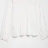 Ropa de Mujer al por Mayor Transfronteriza 2026 Primavera Nueva Camisa con Adorno de Volantes y Encaje Estilo Europeo y Americano Top Hueco