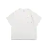 Yidao Vintage 2026 Verão Nova Camiseta Retro Japonesa Bordada com Bolso Redonda Solta Unissex de Manga Curta