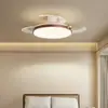 Lámpara Ventilador de Protección Ocular de Espectro Completo Color Nogal Aspas de Ventilador Invisibles Lámpara de Ventilador de Techo Silenciosa Protección Ocular Lámpara de Techo para Dormitorio en Casa