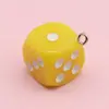 Dado de acrílico colorido 14mm, peneira de dados criativa, pingente de dado, pingente de bolsa, acessórios para joias DIY feitos à mão