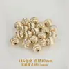 Pulsera Tao Chapada en Cobre Oro 18K Accesorios DIY Cuentas Espaciadoras Color Fuerte Retención Cuentas Calabaza Cuentas Redondas de 10 mm Pulsera Semi-Terminada Cuentas