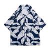 Camisa floral retro estilo Hong Kong de manga corta con diseño estilo hawaiano tailandés, elegante y holgada para hombres y mujeres.