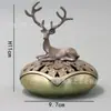 Fogão Boshan Retrô, Queimador de Incenso de Ponta de Dedo Dragão e Fênix, Queimador de Incenso Criativo Torre de Incenso, Queimador de Incenso Auspicioso, Ornamentos Zen para Casa