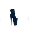 Botas de Moda con Tacón Súper Alto Estilo Europeo y Americano 26cm Modelo Súper Sexy Botas de Escenario Botas para Baile en Tubo de Acero Botas de Felpa Talla Grande